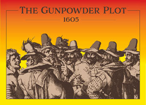 Historical illustration representing the Gunpowder Plot