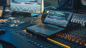 Audio mixing equipment representing music production